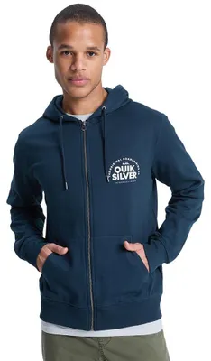 Obrázok produktu pre Mikina Quiksilver s kapucňou, fleecový zips, tmavomodrá, veľkosť S