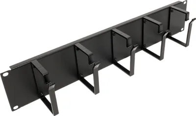 Obrázek produktu pro ROLINE 19" vyvazovací panel 2U, 5x plastový třmen "G" 85x60, černý (26.21.0264)