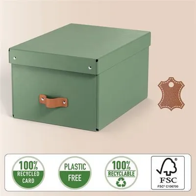 Obrázek produktu pro LEITZ 61490050 Sada úložných boxů LEITZ Puro, karton, 17 litrů, šalvějově zelená