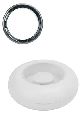Zdjęcie produktu dla Inteligentny pierścień fitness tracker, wiele trybów sportowych, wodoodporny, sterowanie gestami, ultracienki, przenośny, z etui do ładowania dla mężczyzn i kobiet, czarny