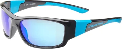 Image de Lunettes de soleil pour enfants Cratoni C-SPIN, idéales pour le vélo, avec une protection UV à 100%, résistantes aux rayures, légères (28g) : noir et rouge