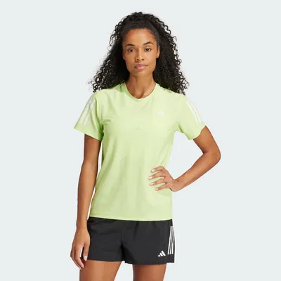 Image de T-shirt de course pour femmes ADIDAS IV5491 OTR B, couleur jaune néon, taille XL