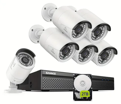 Produktbild von Sicherheitskamera-Set - Überwachungskamera - Überwachungskamera - IP-Kamera - PoE-Kamera - Weiß