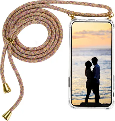 Produktbild von Samsung Galaxy S22 Kordel Case Gold + Seil Rainbow
