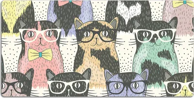 Produktbild von Schreibtischmatte Tischunterlage 120x60 cm Mauspad - Katzen