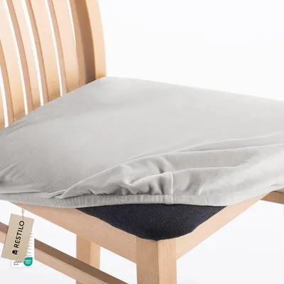 Produktbild von Stuhlhussen Stretch 40x40+5 cm schützender Stuhlbezug Universal Stuhlüberzug Hussen 1 Stück Grau