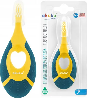 Image de AKUKU Brosse à dents 0-2 ans VERT