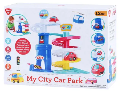 Produktbild von Play Autobahn Parkgarage Kunststoff rot Spielzeugauto