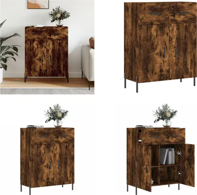 Produktbild von vidaXL Sideboard Räuchereiche 69,5x34x90 cm Holzwerkstoff - Sideboard - Sideboards - Schrank - Lagerschrank