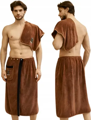 Obrázok produktu pre Sauna kilt pre mužov 75x175 cm - Do sauny, SPA a bazéna | Osuška do kúpeľa Hammam pre mužov