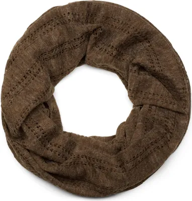 Produktbild von styleBREAKER Loop Schal mit Lochstrick Muster, Vintage Schlauchschal, Tuch, Uni 01017045