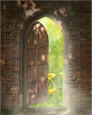 Produktbild von Wallario Poster - Offene Pforte, Kunstdruck Größe: 40 x 50 cm