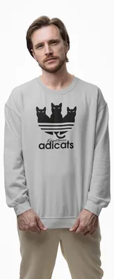 Produktbild von D&B Design Uni Pullover SWEB00016 Adicats HellGrau-Größe 2XL
