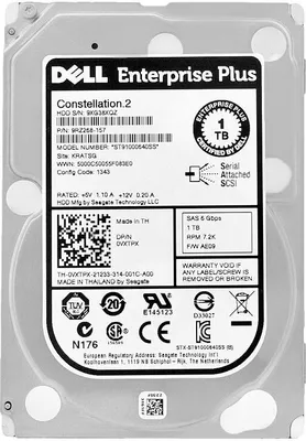 Immagine prodotto di Dell ST91000640SS 1TB 7200Rpm Sas II 2,5'' pollici 0VXTPX