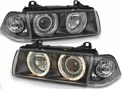 Produktbild von Scheinwerfer für BMW E36 Limousine 1992-1998 Angel Eyes schwarz