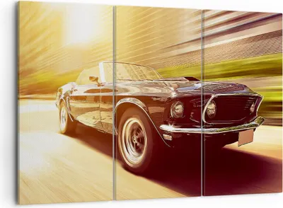 Produktbild von Bild auf Leinwand - Leinwandbild - Auto Cabrio - 105x70cm - Wand Bild - Wanddeko - Wandbilder - Leinwanddruck - Bilder - Kunstdruck - Wanddekoration - Leinwand bilder - Wandkunst - CE105x70-3626