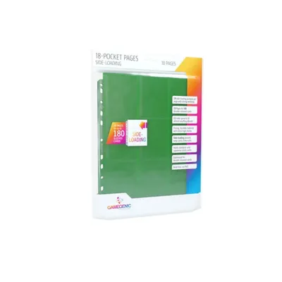 Produktbild von Gamegenic 18-Pocket Pages Side-Loading Grün
