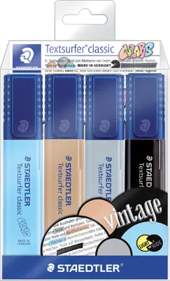 Zdjęcie produktu dla STAEDTLER® 364 CWP4 Zakreślacz Textsurfer, zestaw 4 szt., etui