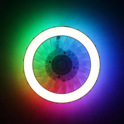 Produktbild von LED Ventilator Leuchte, 46 cm, 4300 lm, 2700-6500K, dimmbar, RGB, weiß