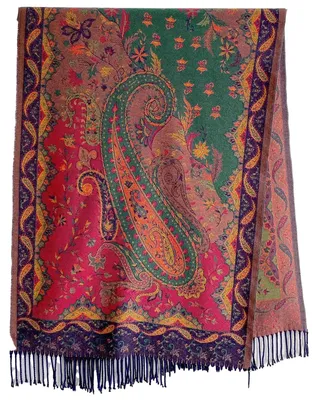 Productafbeelding van Superzachte pashmina-sjaal met paisley-bloemenprint