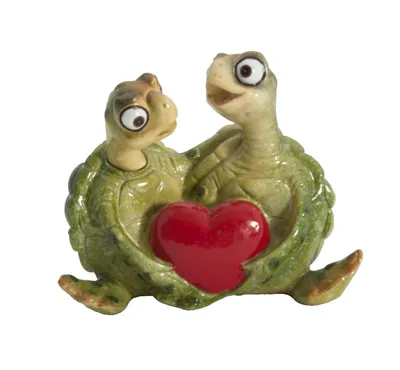Produktbild von Schildkröte Paar mit Herz Tier Deko Figur Garten Skulptur Landschildkröte Objekt
