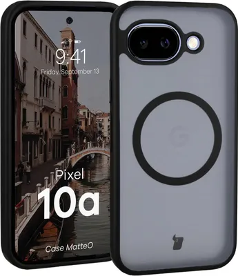 Produktbild von Handyhülle mit Magnetring für Google Pixel 10a, Bizon Case MatteO, Getönt-Schwarz