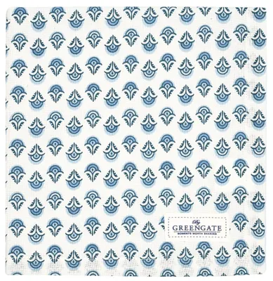 Produktbild von Greengate Stoffserviette JUNA Weiß Blau