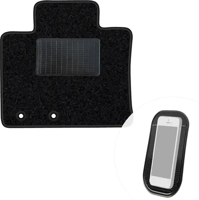 Produktbild von moto-MOLTICO Fahrer Fußmatte Auto Velours Fahrerseite Autoteppiche Schwarz Fahrermatte 1-teilig passend für Kia Sorento II 2009-2012