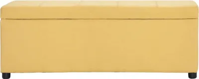 Produktbild von vidaXL Bank mit Staufach 116 cm Gelb Polyester