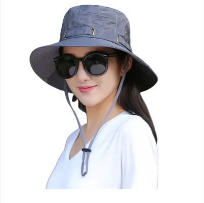Immagine prodotto di INF Cappello da sole traspirante da donna - Cappello da pescatore pieghevole ed elegante per attività all'aperto