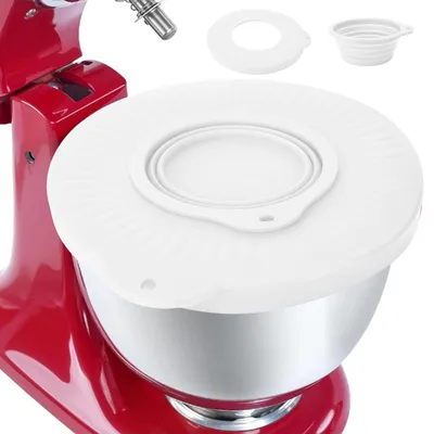 Spritzschutz aus Silikon für Küchenmaschine 4,8 L, Weiß