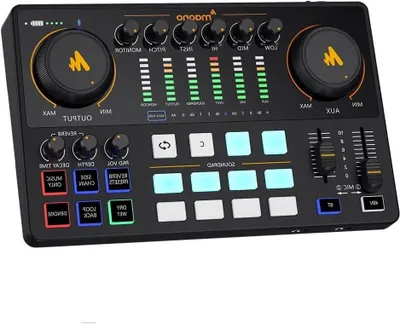 Productafbeelding van Podcast Streamer Set - Audio Mixer - Live Opnames Maken - Meerdere Ingangen - 36 x 196 x 8 cm