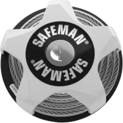 Produktbild von SAFEMAN Safeman Schloss für Skier Boards Bikes 75 cm verriegelt automatisch weiss