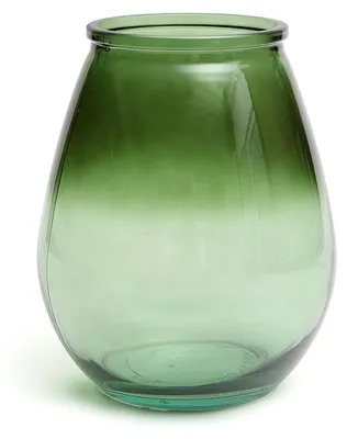 Image de Vase verre recyclé vert 19x19x23cm