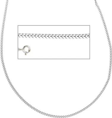 Produktbild von JOBO Panzerkette 925 Sterling Silber rhodiniert 42 cm Halskette Kette Federring