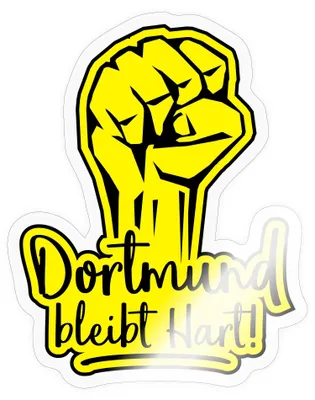Produktbild von Spreadshirt Dortmund Bleibt Hart Fußball Ultras Sticker Aufkleber, 10 x 10 cm, Transparent glänzend