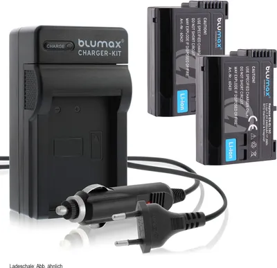 Produktbild von 2x Akku + Lader für Nikon EN-EL15C  A/B/C Z5 Z6 Z7 II D7500 2400 mAh
