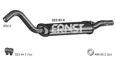 Produktbild von ERNST 223034 Endschalldämpfer für AUDI 80 (89, 89Q, 8A, B3) Auspuff