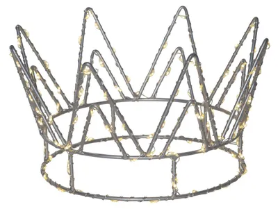 Image de Couronne décorative LED « Crown », argent,