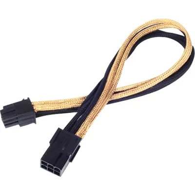 Produktbild von Silverstone PP07-IDE6BG, 0,3 m, PCI-E (6-pin), PCI-E (6-pin), Männlich, Weiblich, 90°