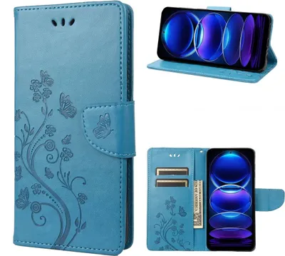 Produktbild von König Design Hülle kompatibel mit Kunstleder Handyhülle - Handy Case Blau