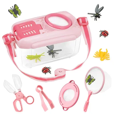 Productafbeelding van Onderzoeksset voor Kinderen - Insectenobservatiebox met Vergrootglas