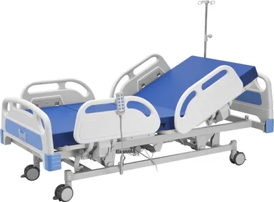 Produktbild von Elektrisches Pflegebett - Krankenhausbett mit 5 Funktionen - Trendelenburg & Anti-Trendelenburg - Höhenverstellbar 45–75 cm - Mit Matratze - Für Senioren, Zuhause & Klinik