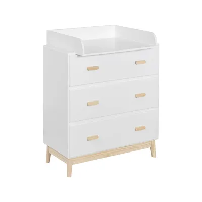 Produktbild von Wickeltisch Mobili Rebecca Betula 100x80x42 MDF Kiefer Weiß Braun Skandinavisch Zu Montieren