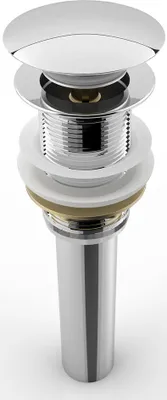 Produktbild von Ablauf Push Open Automatik Verchromt Edelstahl Stöpsel Waschbecken Waschtisch ohne Überlauf AA11
