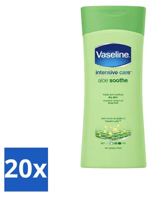 Produktbild von 20 x Vaseline Aloe Soothe Bodylotion - 400 ml - Vorteilspackung - 20 Stücke