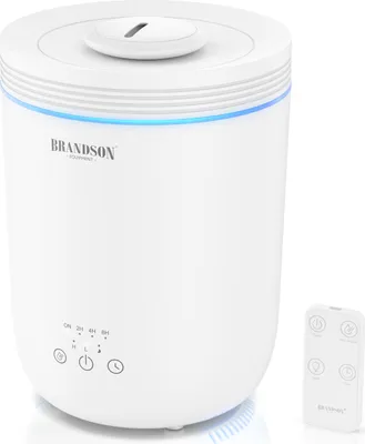 Produktbild von Brandson Luftbefeuchter Aroma Diffuser 2,2 L mit RGB Stimmungslicht, 3 Nebelstufen, sehr leise, 2.2 l Wassertank, Timer, Fernbedienung, für Wohnzimmer, Kinderzimmer und Schlafzimmer