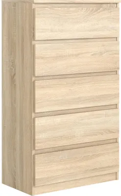 Produktbild von Mobelsta Kommode, Schrank mit Schubladen, Modernes Sideboard, Schubladenschrank, Kommodenschrank, Sonoma 70x39x124, 5 cm