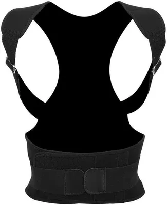 Produktbild von Unisex Haltbarkeitsstütze, verstellbare Bandage für Krafttraining und Haltungskorrektur, schwarz, Sportartig