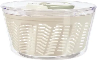 Produktbild von Zyliss Easy Spin 2 Salatschleuder, Fassungsvermögen 6L Groß, Kunststoff, Weiß, Salattrockner inklusive Salatschüssel, Aquavent Technologie,